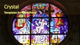  Presentation with stained glass - Amazing slides having jesus donkey - stained glass window backdrop and a wine colored foreground