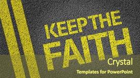  Presentation with faith - Presentation theme with jesus door - keep the faith written background and a tawny brown colored foreground