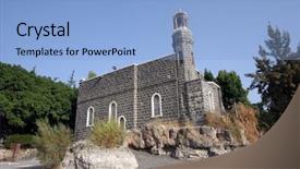  Presentation with peter - Audience pleasing presentation consisting of jesus fishing - church of the primacy backdrop and a  colored foreground