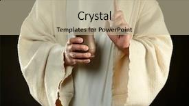  Presentation with wine - Slide set with jesus hands holding cup background and a mint green colored foreground