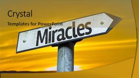 Presentation with miracles jesus - Theme having jesus heals - miracles sign with a sunset background and a gold colored foreground