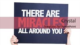  Presentation with miracles - Colorful presentation enhanced with there are miracles all backdrop and a coral colored foreground