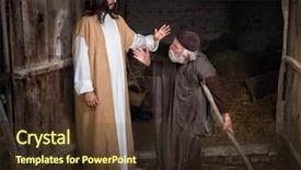  Presentation with healing - PPT layouts consisting of jesus healing the lame background and a tawny brown colored foreground