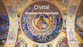  Presentation with history bulgaria - Amazing PPT theme having jesus in rila monastery bulgaria backdrop and a  colored foreground