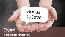  Presentation with jesus love - PPT layouts enhanced with jesus is love written background and a coral colored foreground