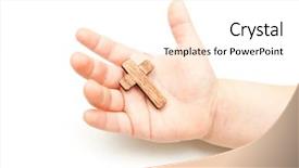  Presentation with jesus kids - Colorful theme enhanced with jesus kids - little wooden cross backdrop and a pink colored foreground