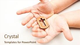  Presentation with jesus kids - Cool new PPT layouts with jesus kids - little wooden cross backdrop and a cream colored foreground