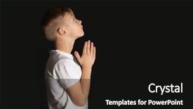  Presentation with jesus kids - Amazing presentation design having jesus kids - religious little boy praying backdrop and a black colored foreground