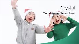  Presentation with exercise kids kid doing fitness - Slide set having jesus loves children - xmas kids background and a cool aqua colored foreground