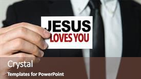  Presentation with jesus loves - Slide set featuring jesus loves you background and a tawny brown colored foreground