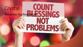 Presentation with blessing - Theme with jesus loving kind - count blessing not problems card background and a red colored foreground