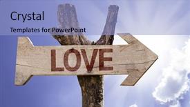  Presentation with love - Audience pleasing presentation consisting of jesus loving kind - love wooden sign backdrop and a  colored foreground