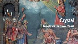  Presentation with disciples - Colorful presentation enhanced with jesus prays while the disciples backdrop and a ocean colored foreground