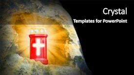  Presentation with jesus risen - Audience pleasing PPT layouts consisting of jesus risen - burning candle with cross backdrop and a black colored foreground