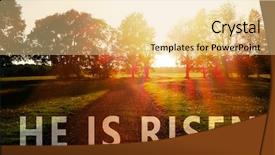  Presentation with jesus easter - Amazing presentation design having jesus risen - easter quote on landscape background backdrop and a lemonade colored foreground