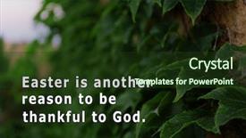  Presentation with jesus risen - Slide deck consisting of jesus risen - easter quote on landscape background background and a tawny brown colored foreground