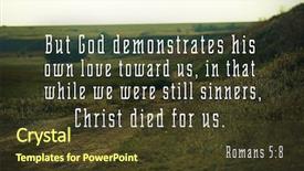  Presentation with jesus easter - Beautiful theme featuring jesus risen - religious verse on landscape background backdrop and a tawny brown colored foreground