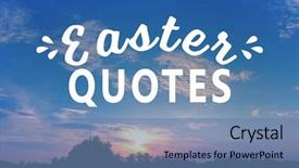  Presentation with easter - Slide deck enhanced with jesus risen - text easter quotes on landscape background and a teal colored foreground