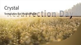  Presentation with resurrection - Beautiful slides featuring jesus risen - text resurrection day on landscape backdrop and a white colored foreground