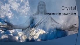  Presentation with jesus storm - Theme featuring jesus-standing-in-white background and a seafoam green colored foreground