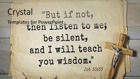  Presentation with top 150 - PPT layouts with jesus teaching - top- 150 bible verses background and a mint green colored foreground