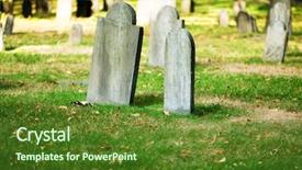  Presentation with cemetery - Slide set consisting of jesus tomb - cemetery with many tombstones background and a tawny brown colored foreground