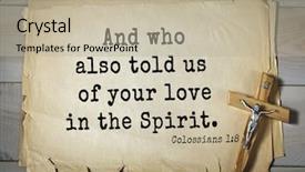  Presentation with top 150 - Slides consisting of jesus us - top-150 bible verses about love background and a  colored foreground