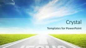  Presentation with asphalt road - PPT layouts featuring jesus way on asphalt road background and a cool aqua colored foreground