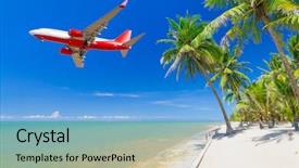  Presentation with extreme weather tropical cyclones - Slide deck consisting of jet airways - flying for tropical holidays background and a light blue colored foreground