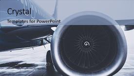  Presentation with cosmetic surgery close up - Slide deck enhanced with jet engine - airplaine exterior close up background and a light blue colored foreground