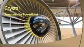  Presentation with jet - Cool new presentation with jet engine blades closeup backdrop and a tawny brown colored foreground
