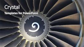  Presentation with jet airplane - Audience pleasing presentation consisting of jet engine detail of commercial backdrop and a dark gray colored foreground