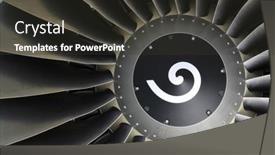  Presentation with jet - Presentation theme consisting of jet-engine-detail background and a dark gray colored foreground
