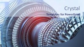  Presentation with aerospace - Theme enhanced with jet-engine-internal-structure background and a sky blue colored foreground