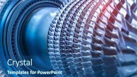  Presentation with aerospace - Amazing PPT layouts having jet-engine-internal-structure backdrop and a ocean colored foreground