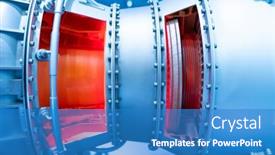  Presentation with aerospace - Colorful PPT theme enhanced with jet-engine-internal-structure backdrop and a teal colored foreground