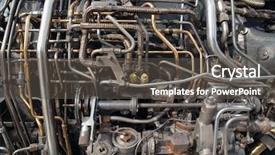  Presentation with jet - PPT layouts with jet engine tubing and layers background and a dark gray colored foreground