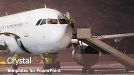  Presentation with jet plane - Cool new presentation with jet fuel - moscow russia february 09 2015 backdrop and a violet colored foreground