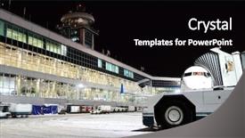  Presentation with airport terminal - Slides consisting of jet fuel - moscow russia february 09 2015 background and a black colored foreground