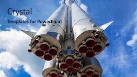  Presentation with rocket launch - Presentation with jet fuel - space rocket on the launch background and a teal colored foreground