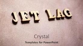  Presentation with jet - PPT theme consisting of jet-lag-text background and a soft green colored foreground