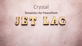  Presentation with jet - Slide deck with jet-lag-text background and a lemonade colored foreground