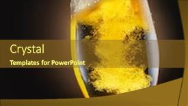  Presentation with beer foam - Presentation theme with jet-of-beer-is-poured background and a tawny brown colored foreground