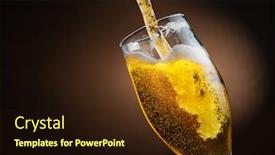  Presentation with beer foam - Beautiful presentation design featuring jet-of-beer-is-poured backdrop and a wine colored foreground