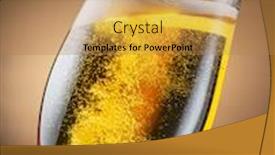  Presentation with beer foam - Beautiful slide set featuring jet-of-beer-is-poured backdrop and a coral colored foreground