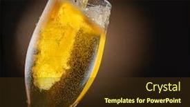  Presentation with beer foam - Amazing slide set having jet-of-beer-is-poured backdrop and a tawny brown colored foreground