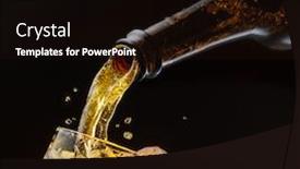  Presentation with beer foam - Slides having jet-of-beer-out background and a wine colored foreground