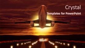  Presentation with jet plane - Slides featuring jet-plane-in-flight background and a tawny brown colored foreground