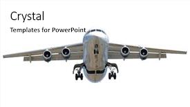  Presentation with jet plane - Beautiful presentation featuring jet plane on a clean backdrop and a white colored foreground
