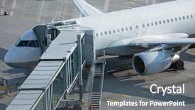  Presentation with jet plane - Beautiful PPT layouts featuring jet plane on the runway backdrop and a dark gray colored foreground